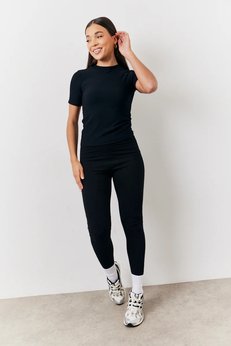 Black 2 Pack Jersey Kickflare and Legging - Image 10