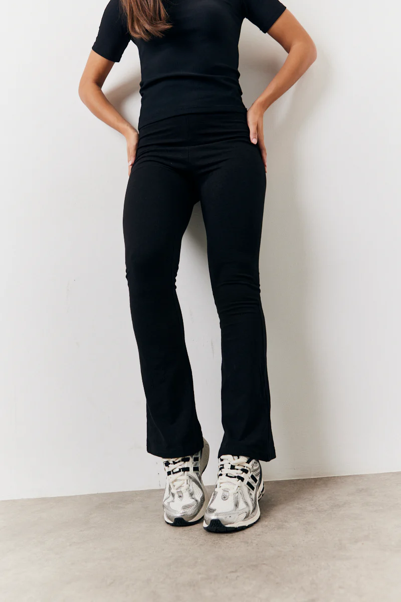 Black 2 Pack Jersey Kickflare and Legging - Image 3