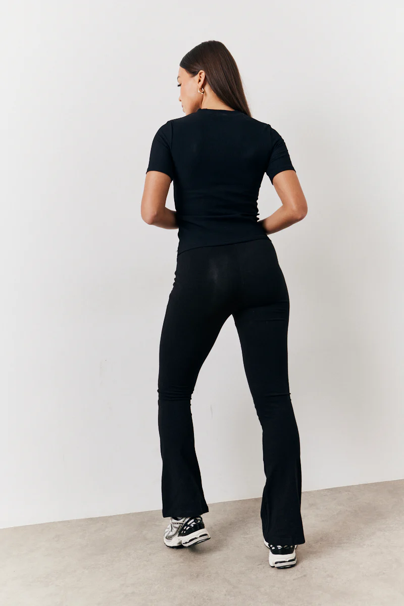 Black 2 Pack Jersey Kickflare and Legging - Image 5