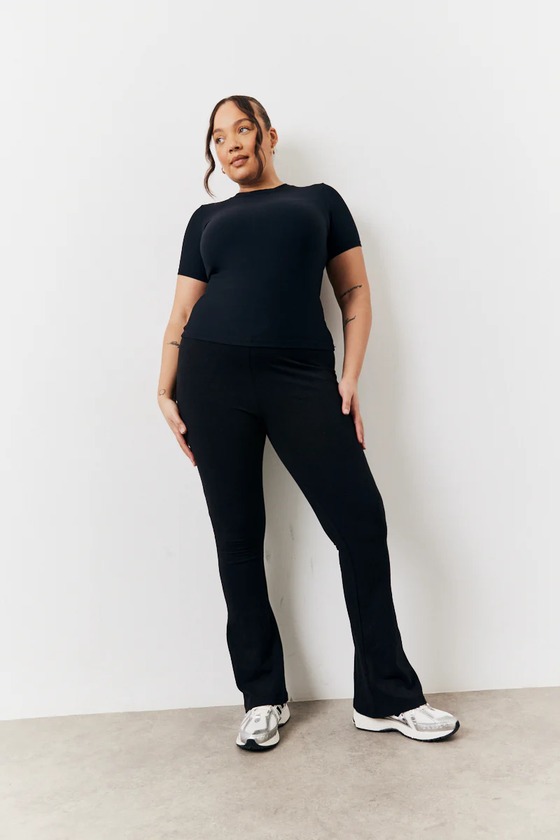 Black 2 Pack Jersey Kickflare and Legging - Image 6