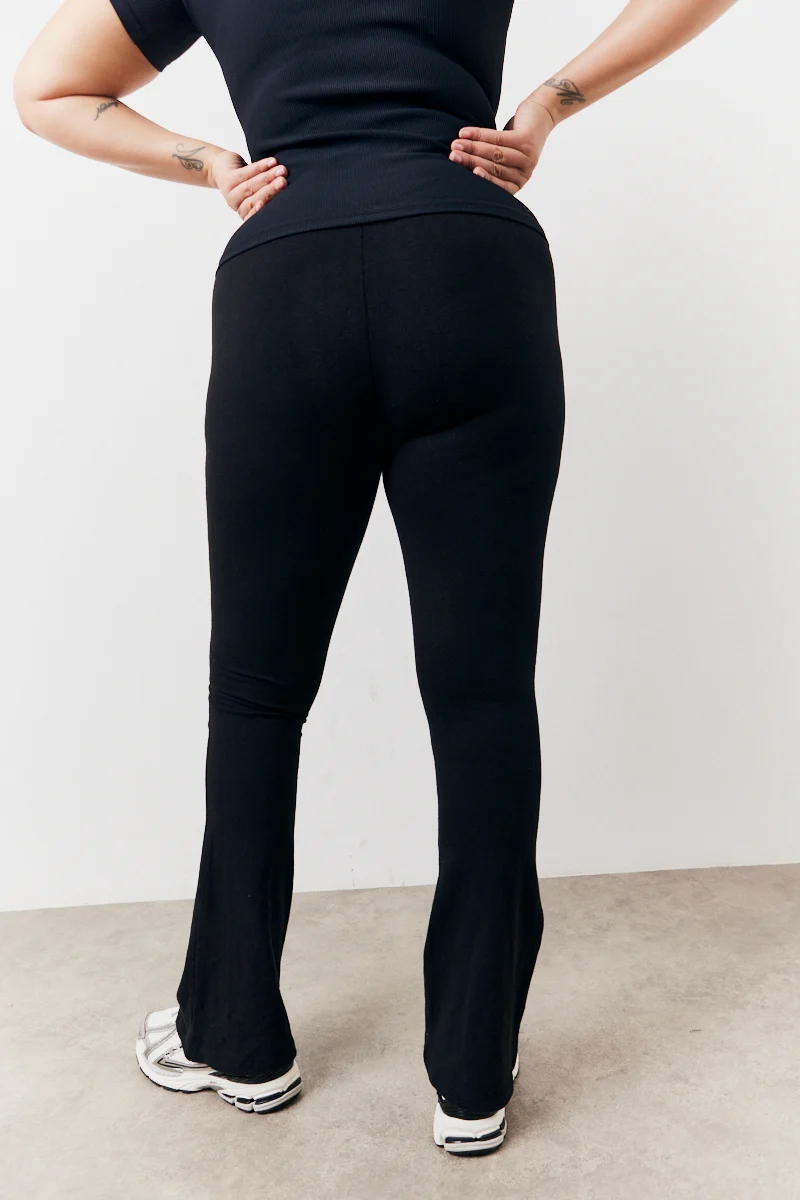 Black 2 Pack Jersey Kickflare and Legging - Image 9