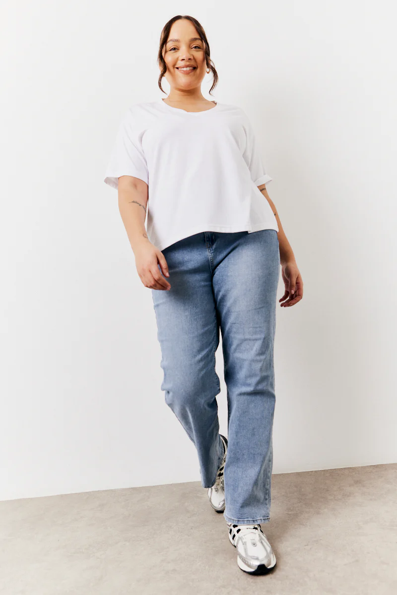 Black and White 2 Pack Slouchy V-Neck T-Shirt - Image 11