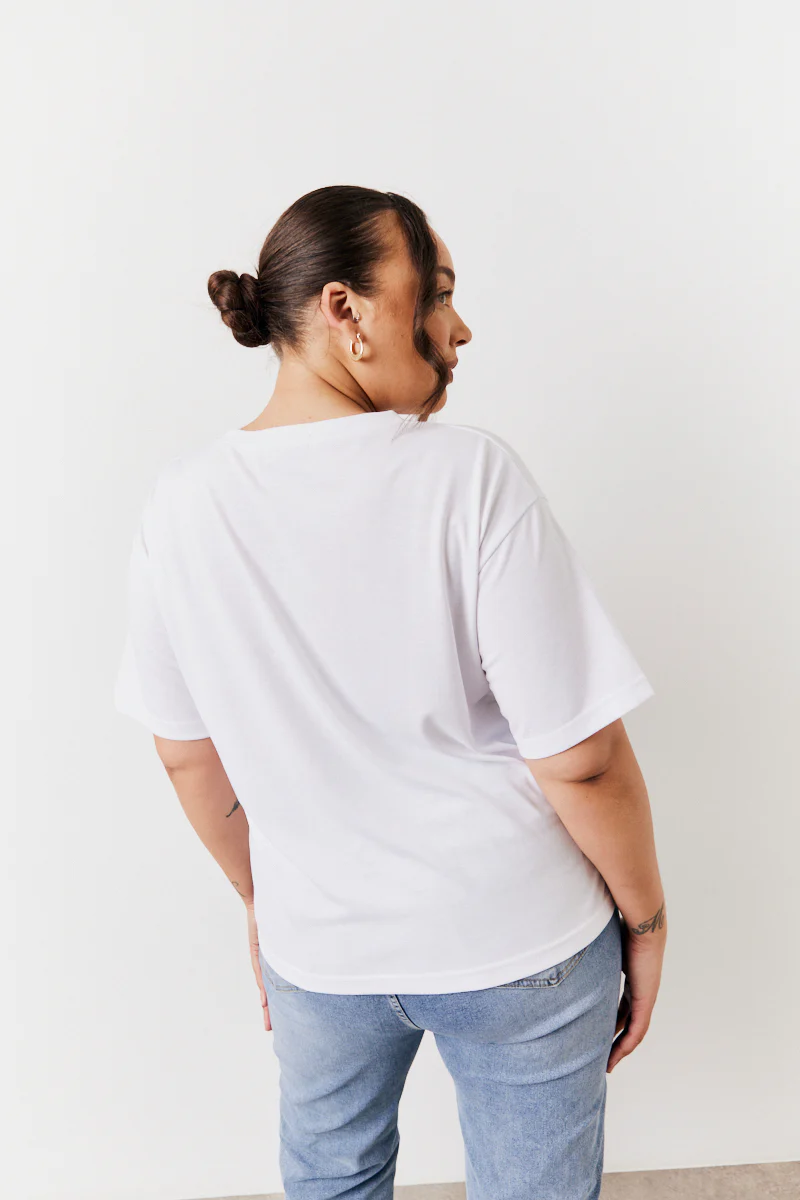 Black and White 2 Pack Slouchy V-Neck T-Shirt - Image 12