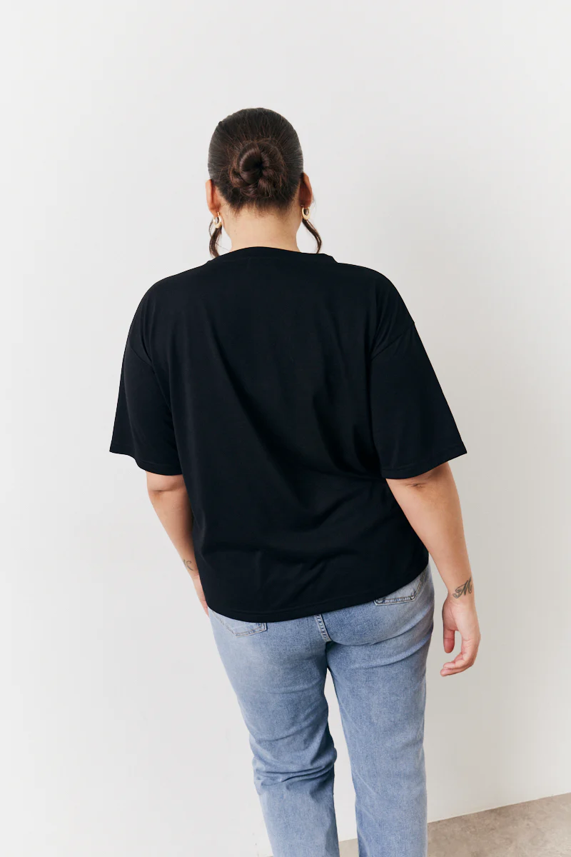 Black and White 2 Pack Slouchy V-Neck T-Shirt - Image 16