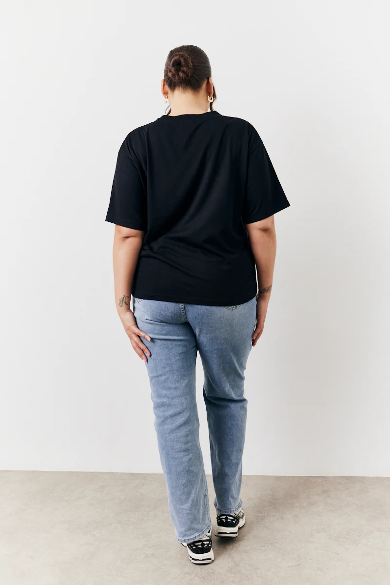Black and White 2 Pack Slouchy V-Neck T-Shirt - Image 17