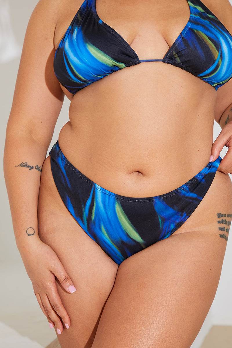 Abstract Print Boomerang Bikini Bottoms - Image 8