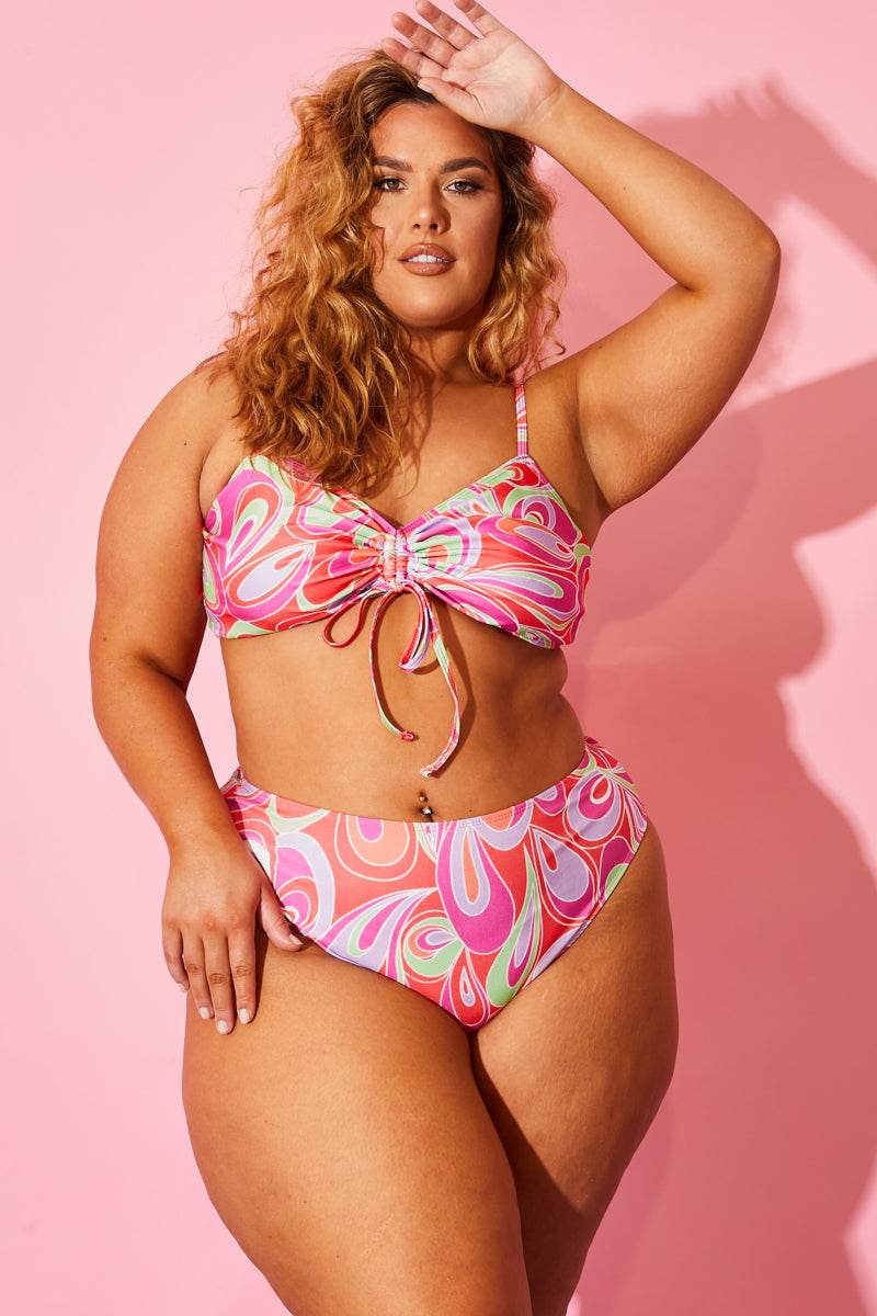 Abstract Print Bikini Top - Image 11