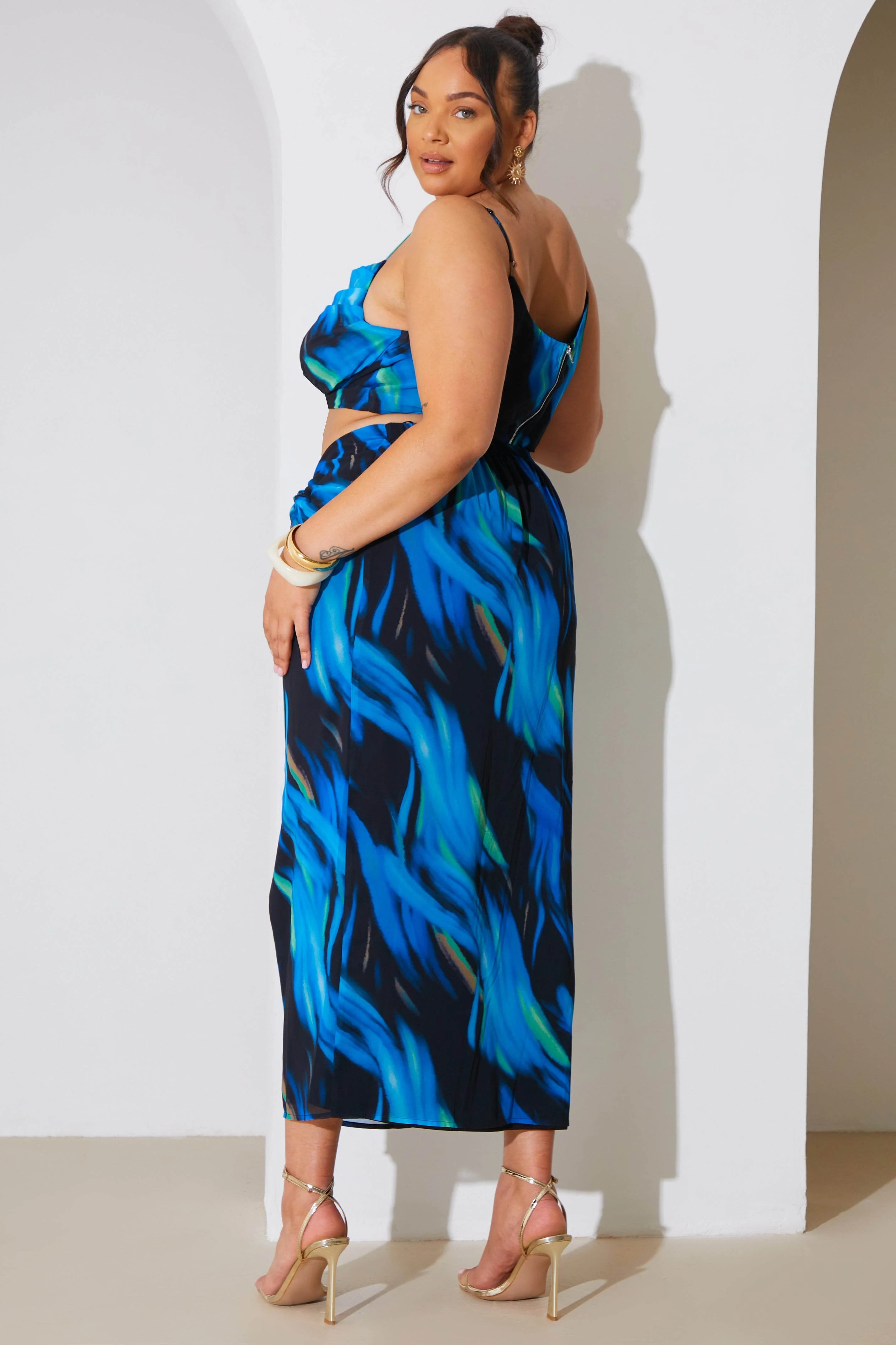 Abstract Print Maxi Co-Ord Skirt - Image 6