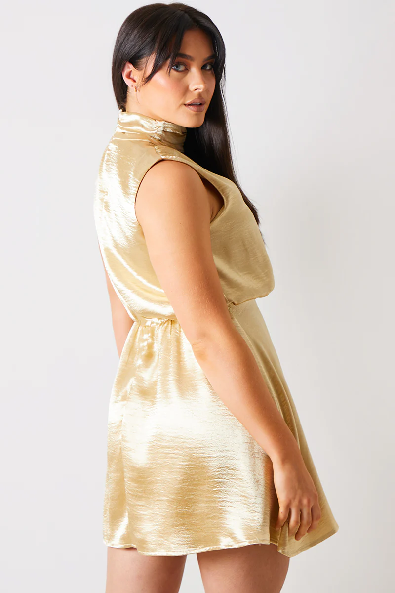 Liquid Satin Mini Dress - Image 4