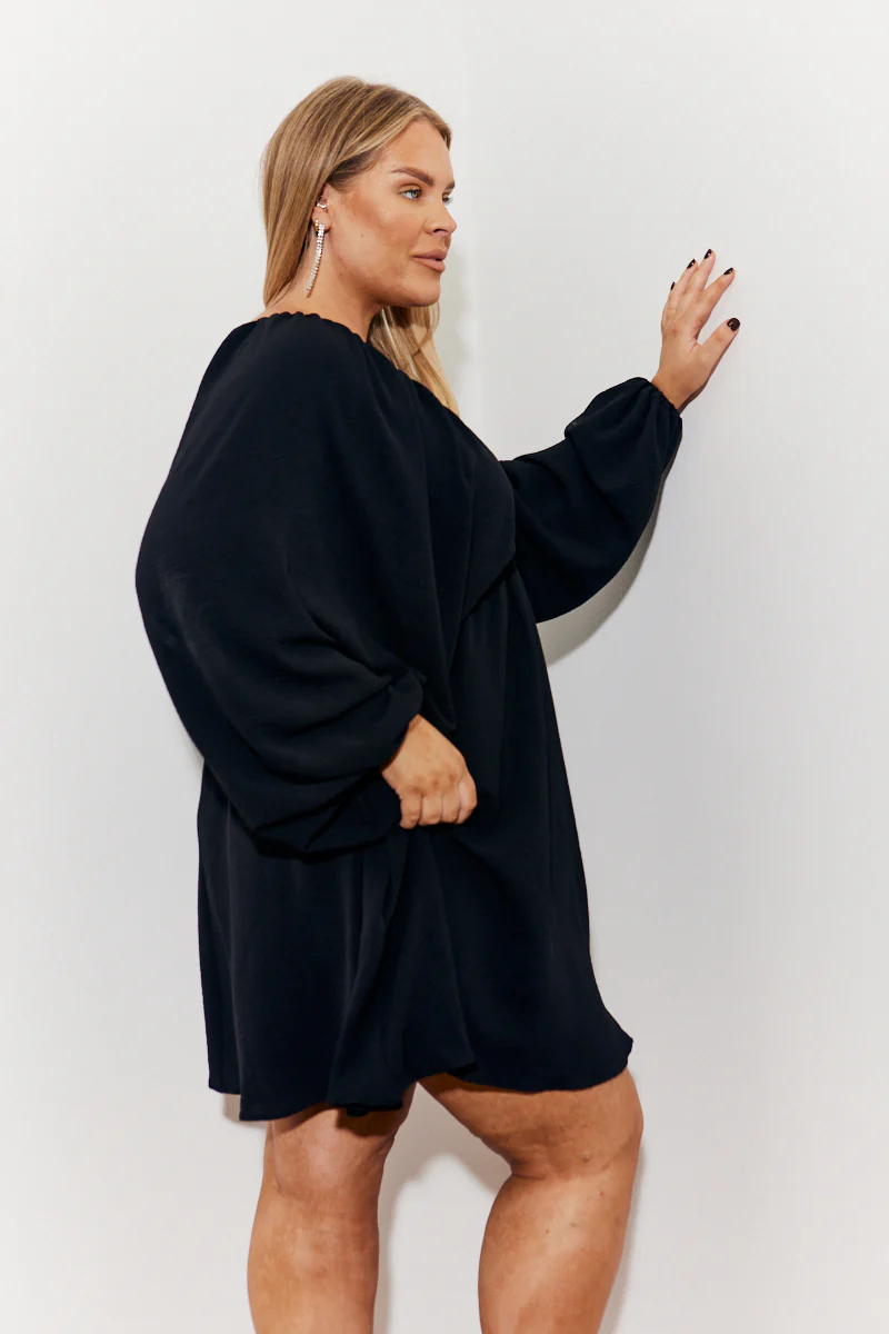 Balloon Sleeve Smock Mini Dress - Image 7