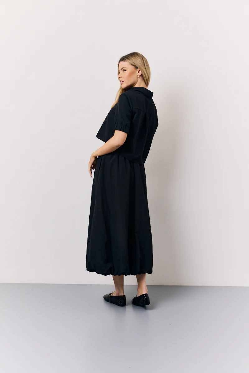 Black Co-Ord Cropped Shirt - Image 4