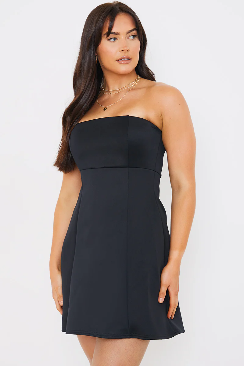 Bandeau A Line Mini Dress - Image 2