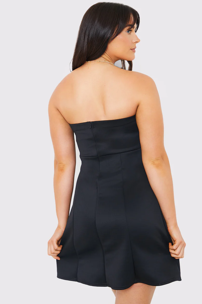 Bandeau A Line Mini Dress - Image 4