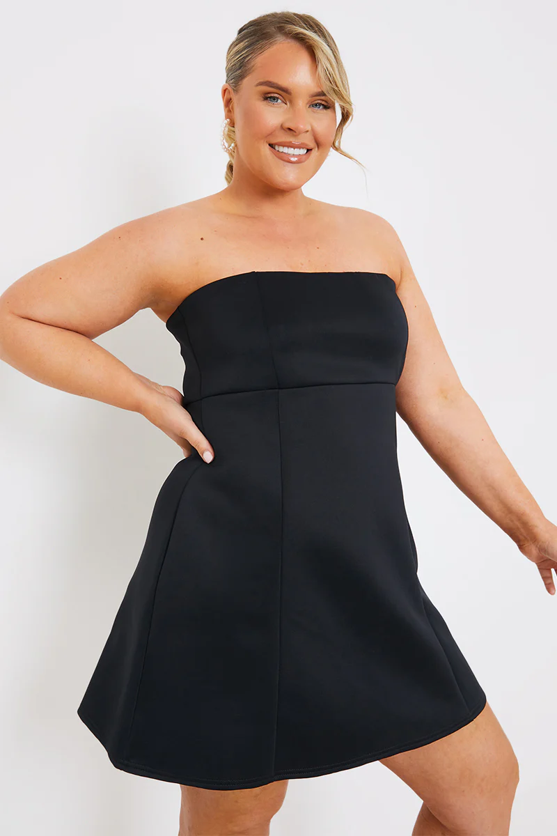 Bandeau A Line Mini Dress - Image 5
