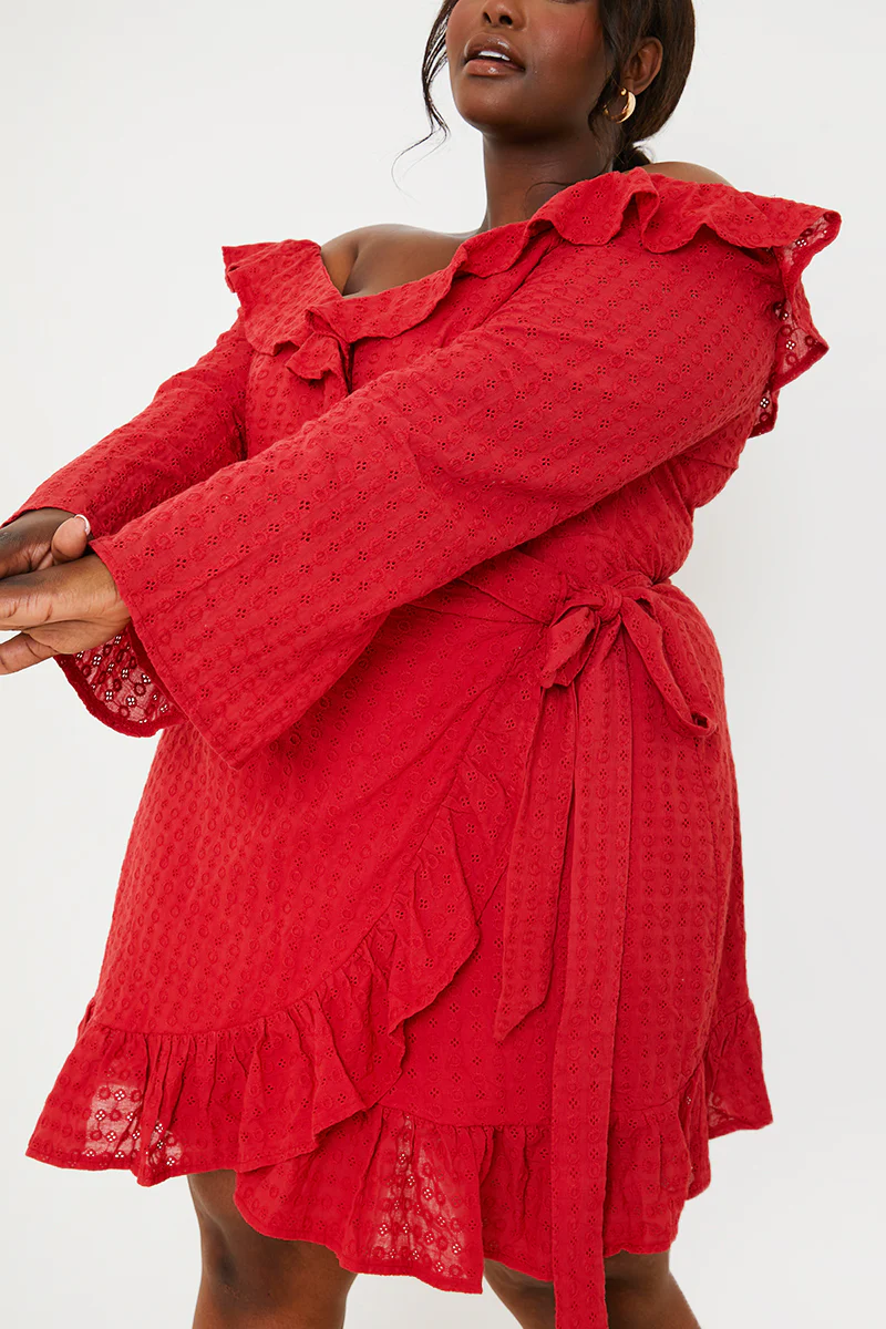 Bardot Broderie Anglaise Mini Dress - Image 12