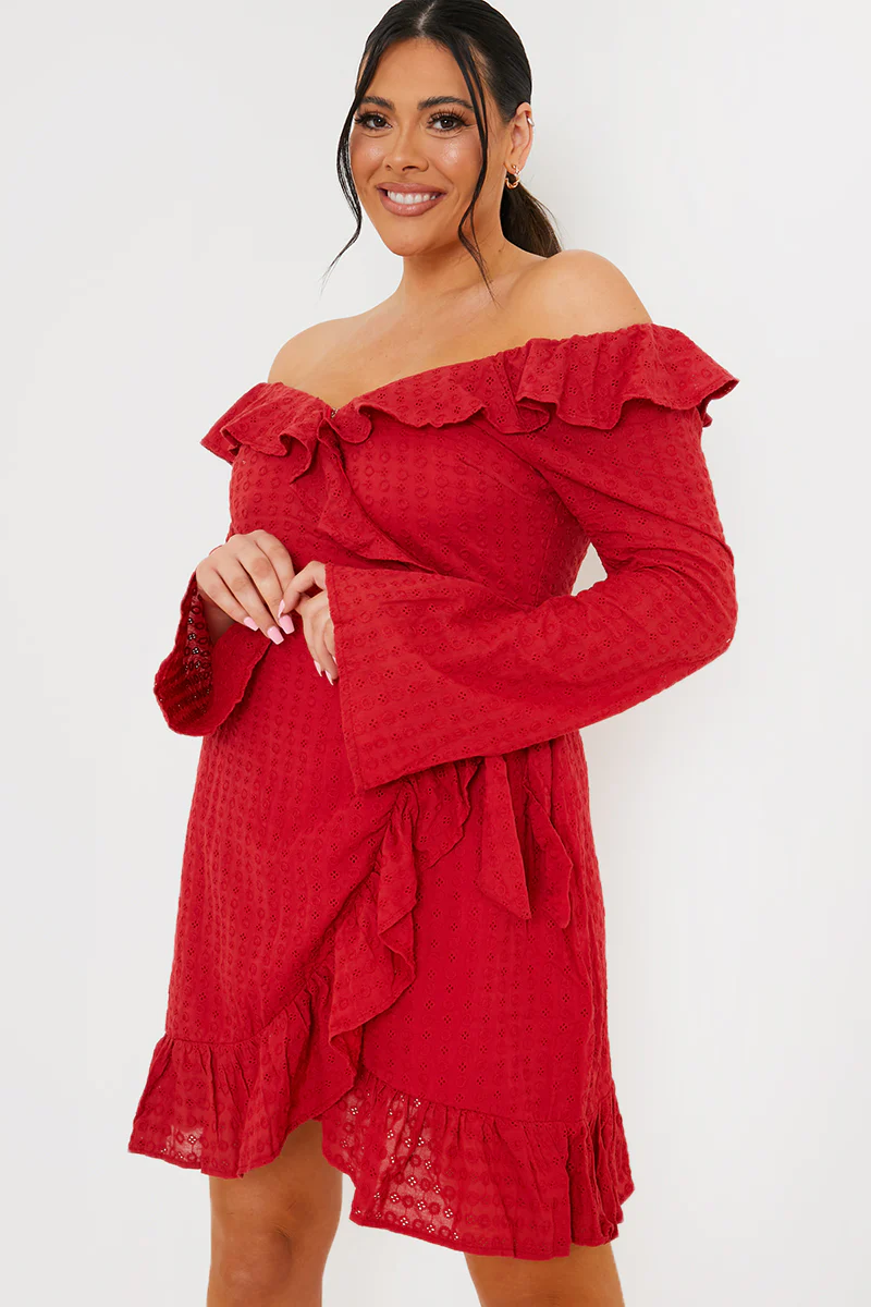 Bardot Broderie Anglaise Mini Dress - Image 17
