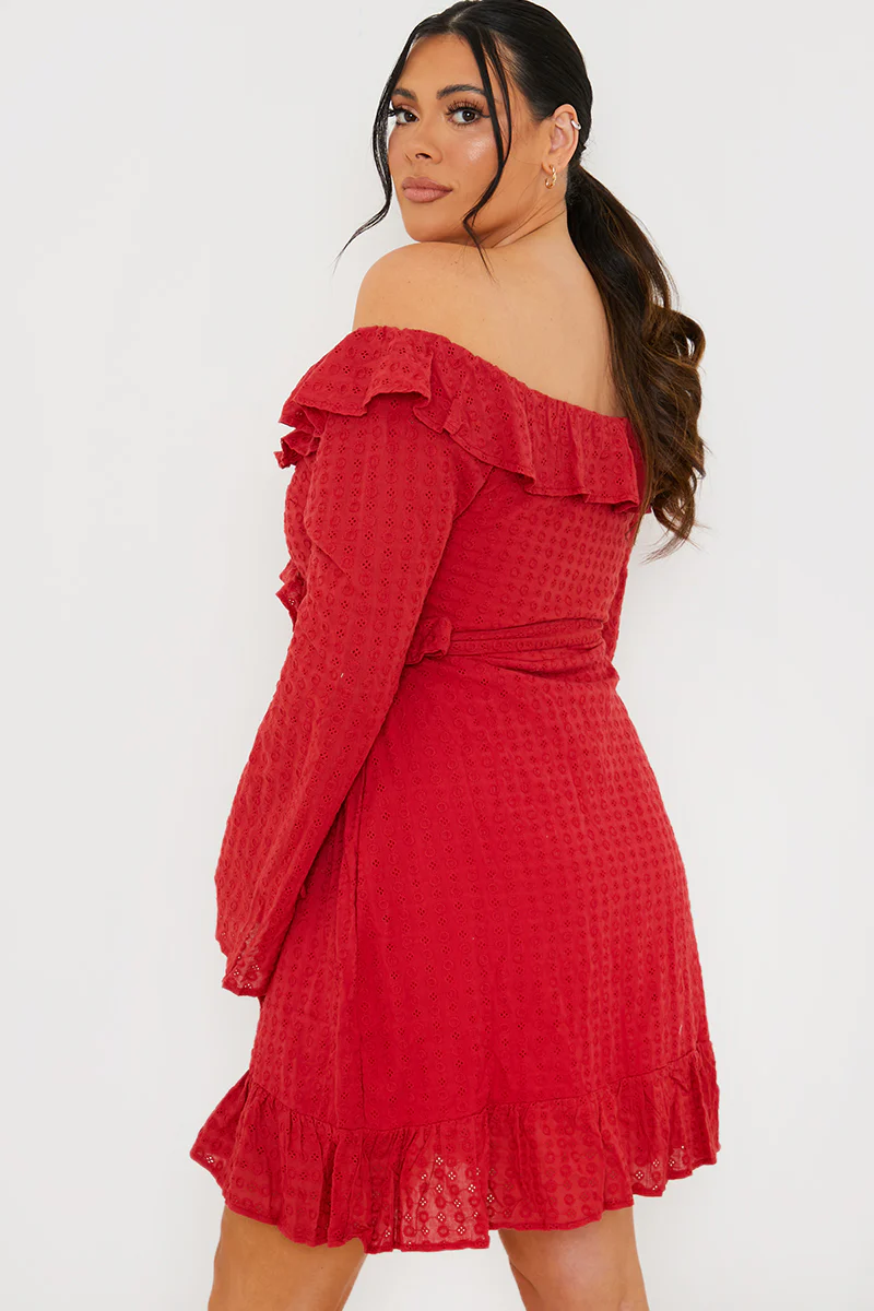 Bardot Broderie Anglaise Mini Dress - Image 19