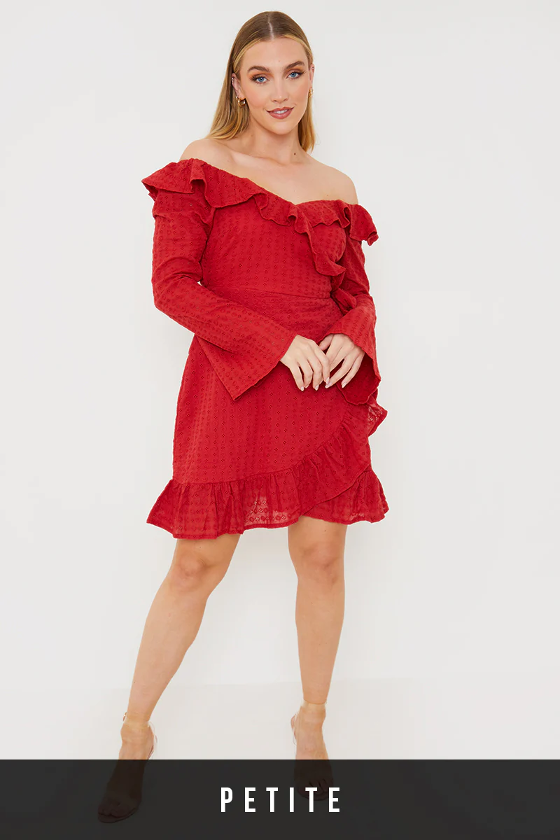 Bardot Broderie Anglaise Mini Dress - Image 23