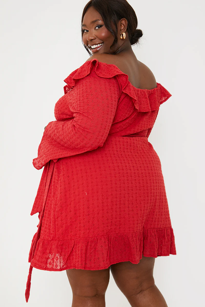 Bardot Broderie Anglaise Mini Dress - Image 9