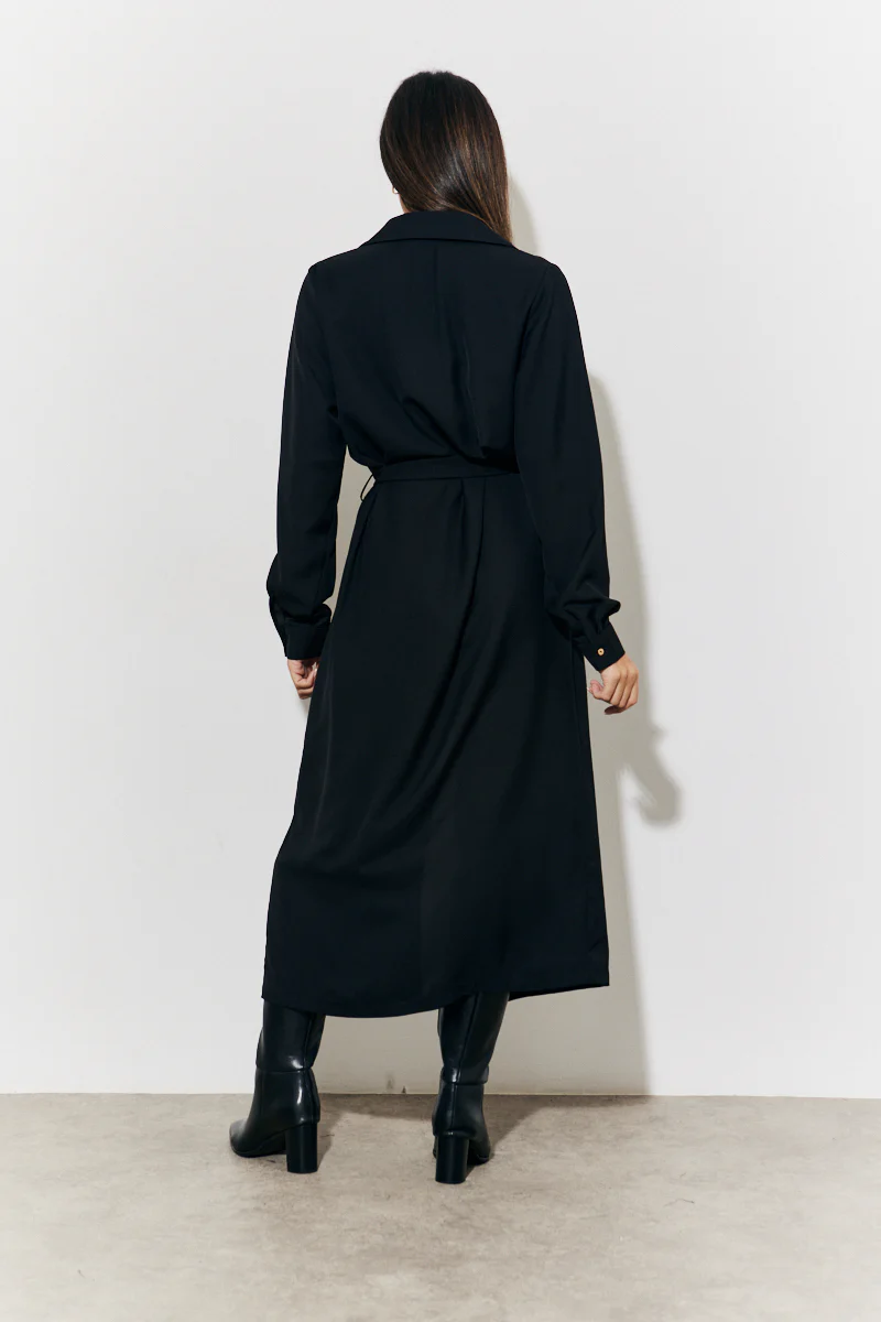 Belted Midi Shirt Dress - Image 3