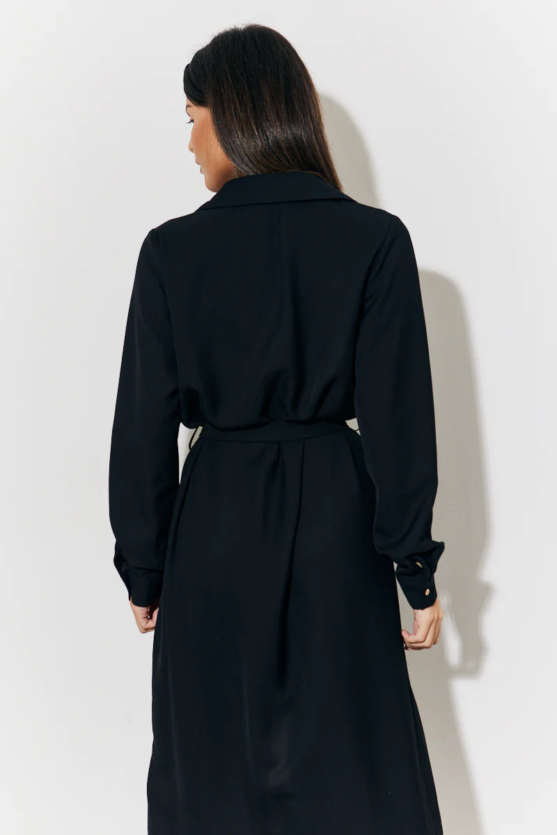 Belted Midi Shirt Dress - Image 4