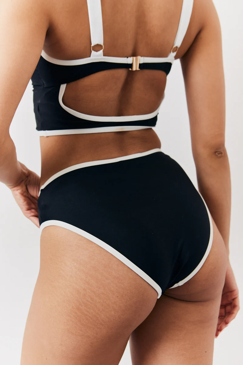 Black High Thigh Boomerang Bikini Bottoms - Image 4