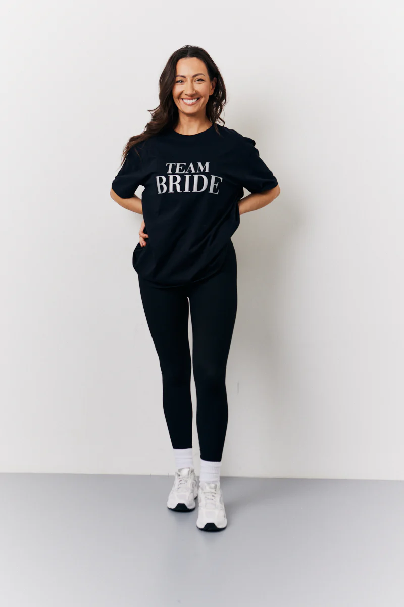 Black Team Bride Slogan T-Shirt - Image 2