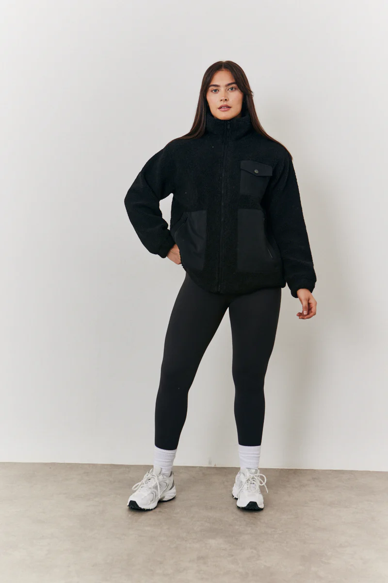 Borg Jacket With Pocket Detail - Image 3