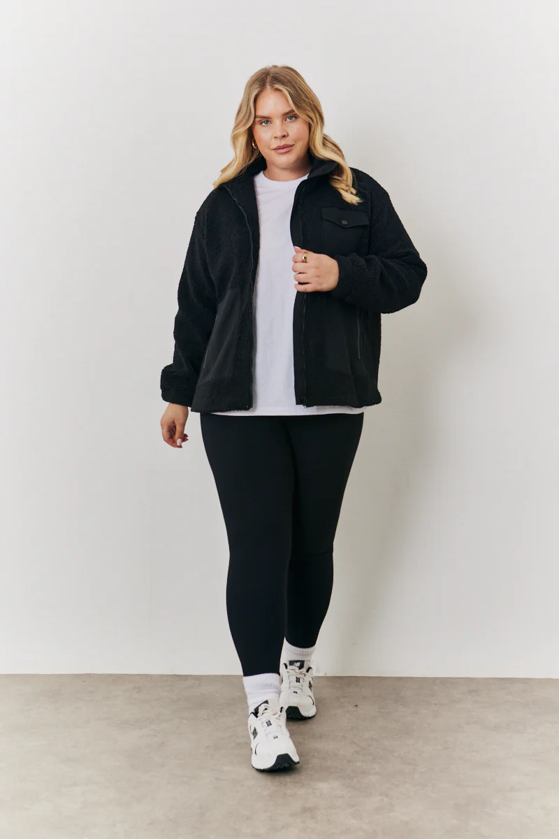 Borg Jacket With Pocket Detail - Image 7