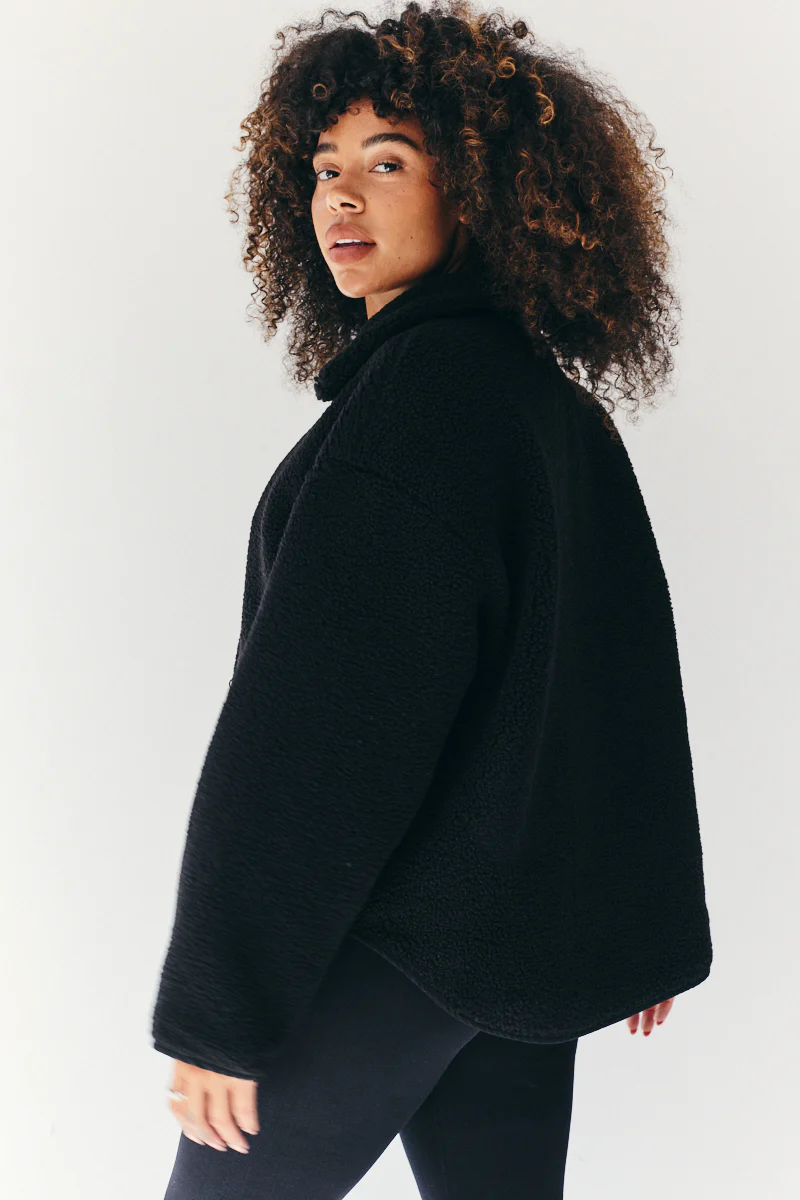 Borg Lined Half Zip Up Fleece - Image 4