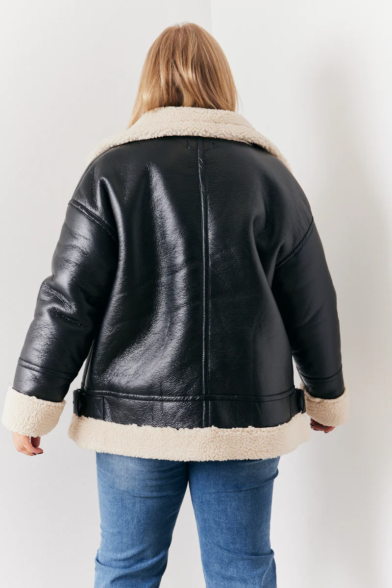 Borg Trim Aviator Jacket - Image 10