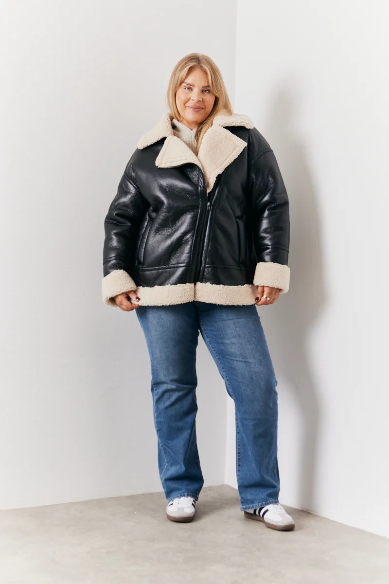 Borg Trim Aviator Jacket - Image 11