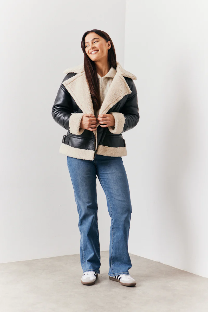 Borg Trim Aviator Jacket - Image 5