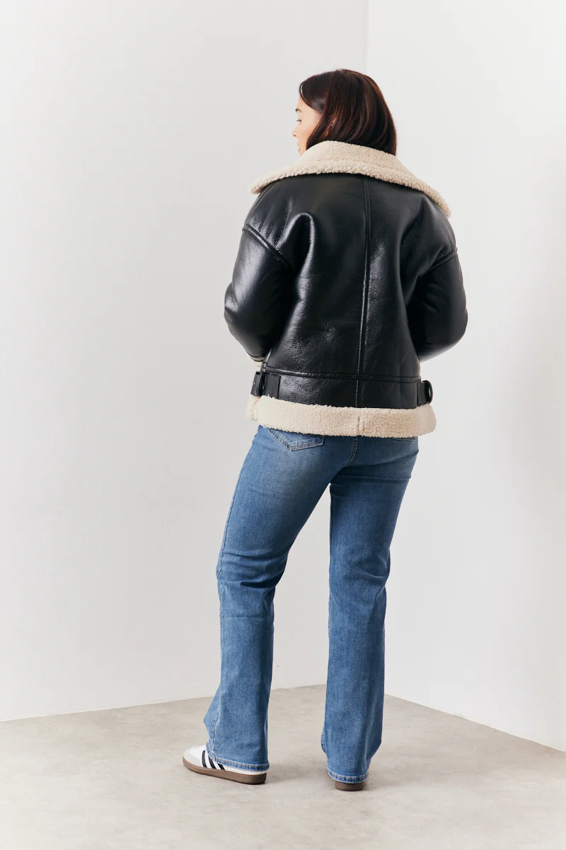 Borg Trim Aviator Jacket - Image 6