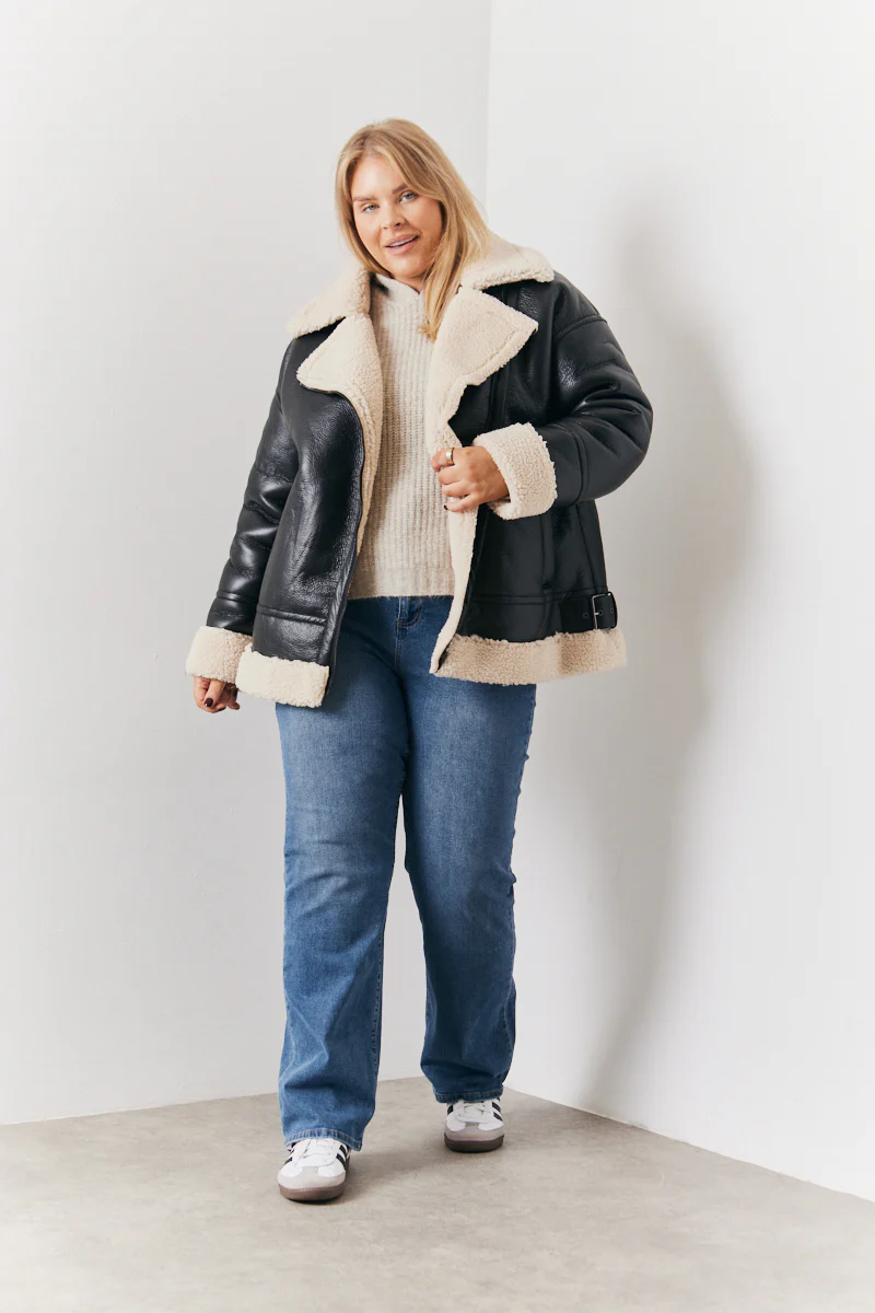Borg Trim Aviator Jacket - Image 9