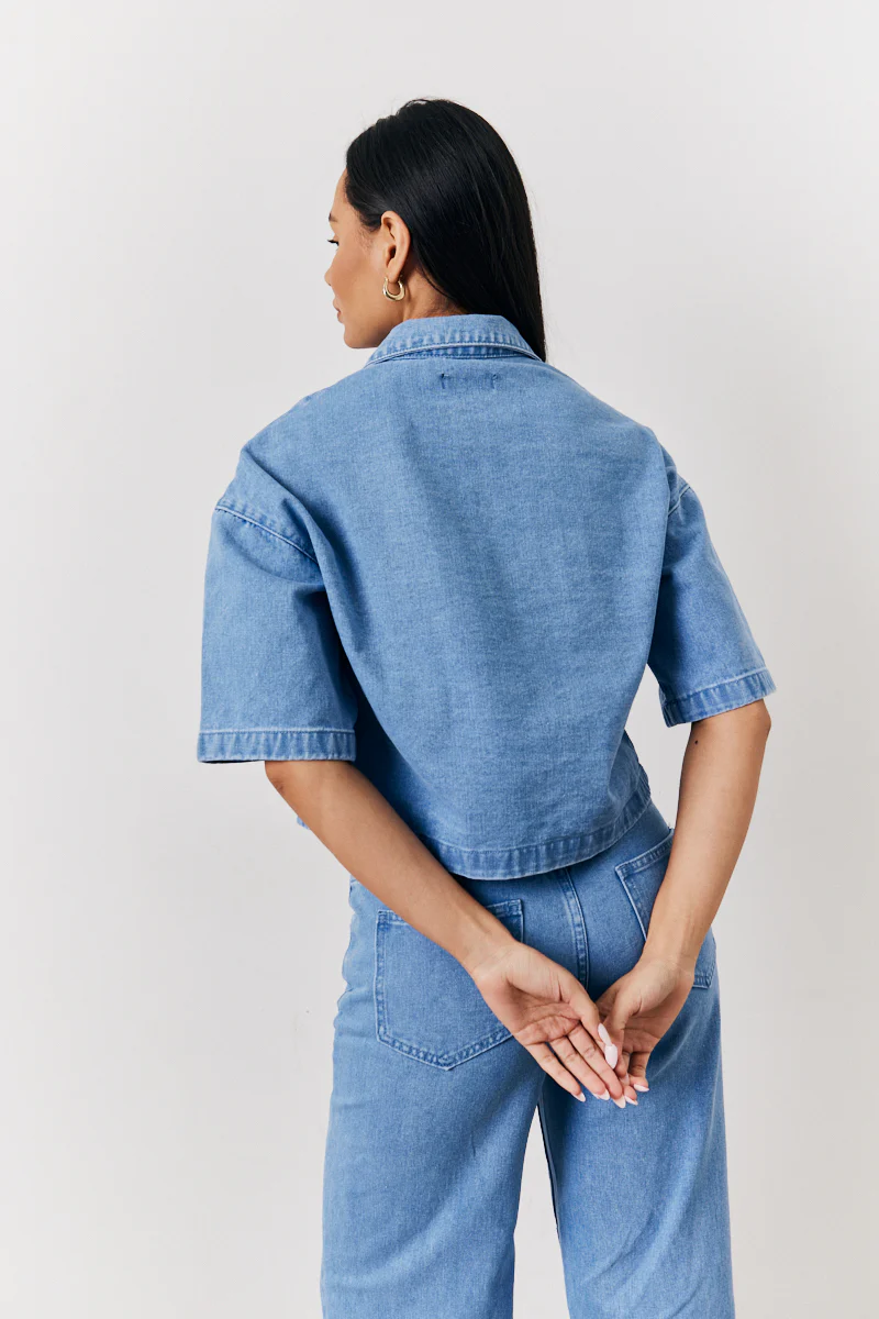 Boxy Denim Shirt - Image 3
