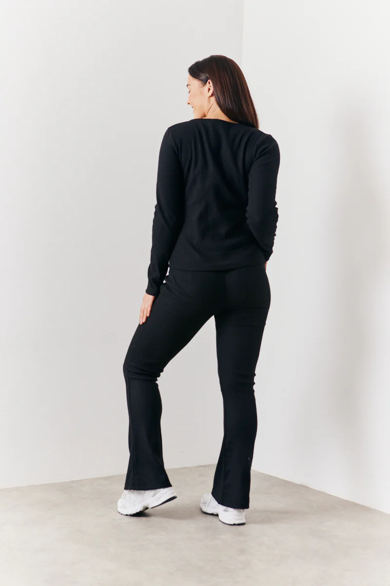 Brushed Rib Asymmetric Co-Ord Top - Image 4