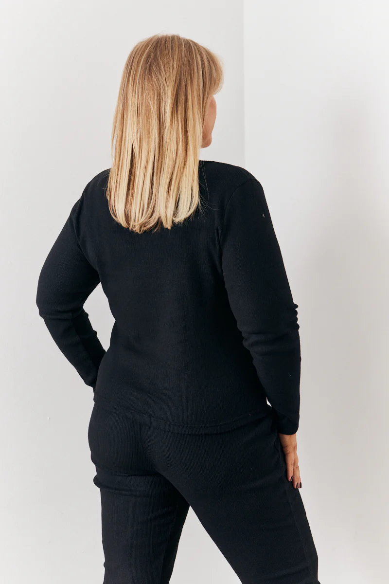 Brushed Rib Asymmetric Co-Ord Top - Image 6