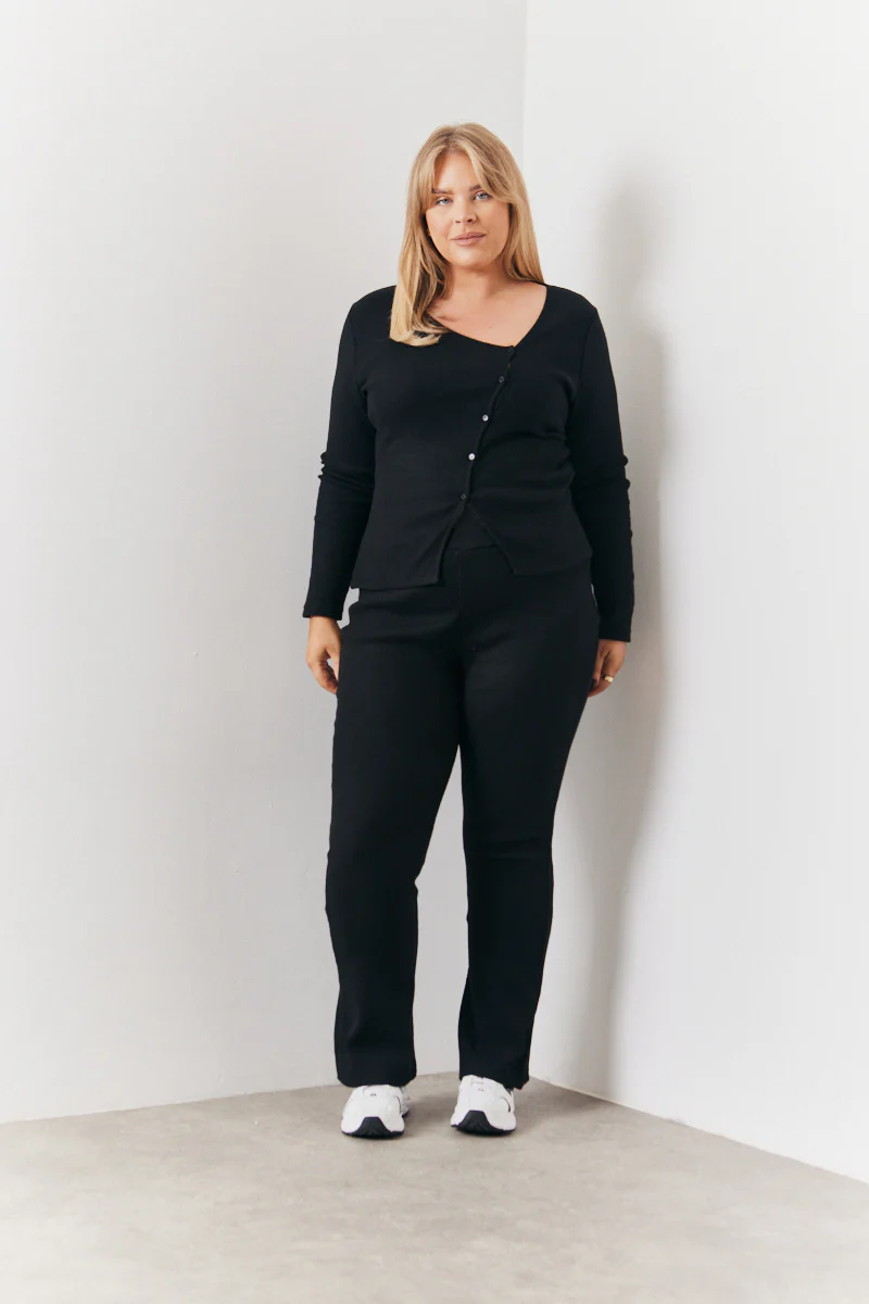Brushed Rib Asymmetric Co-Ord Top - Image 7