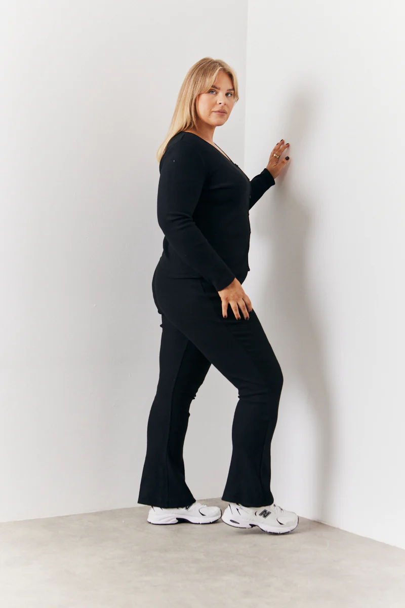 Brushed Rib Asymmetric Co-Ord Top - Image 8