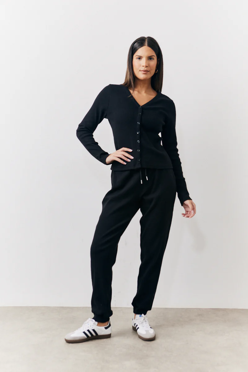 Brushed Rib Co Ord Cardigan - Image 2