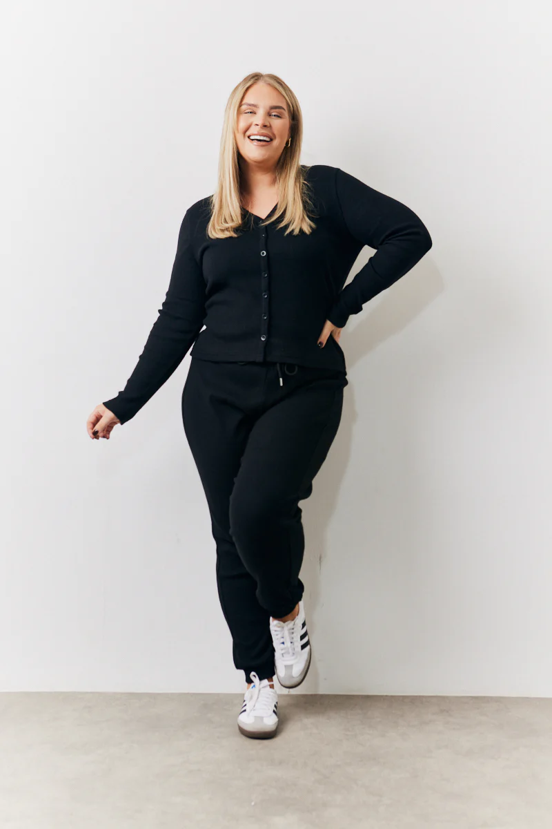 Brushed Rib Co Ord Slim Joggers - Image 5