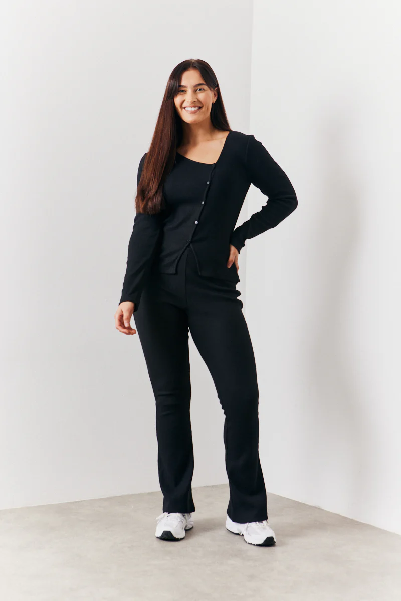 Brushed Rib Fit & Flare Co-Ord Trouser
