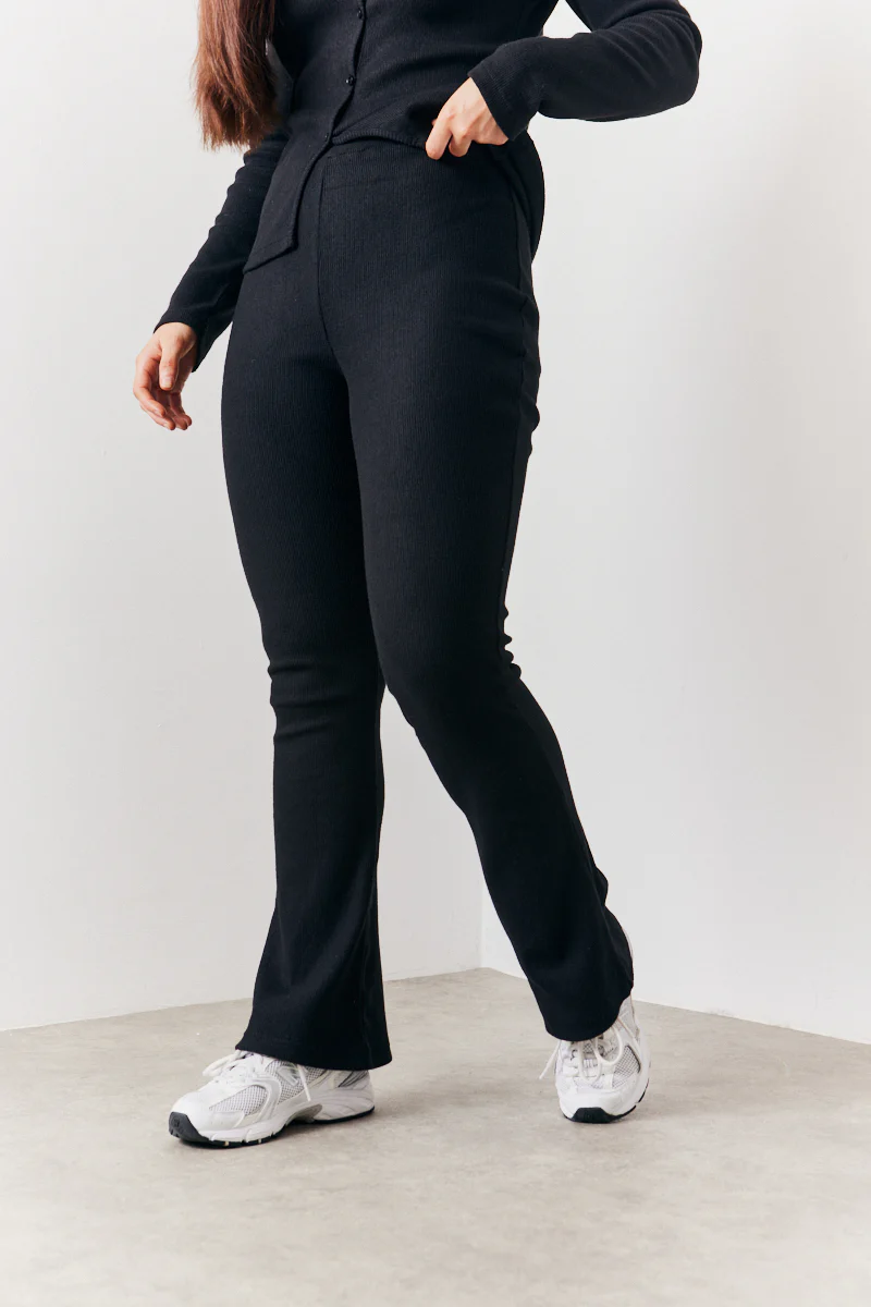 Brushed Rib Fit & Flare Co-Ord Trouser - Image 3