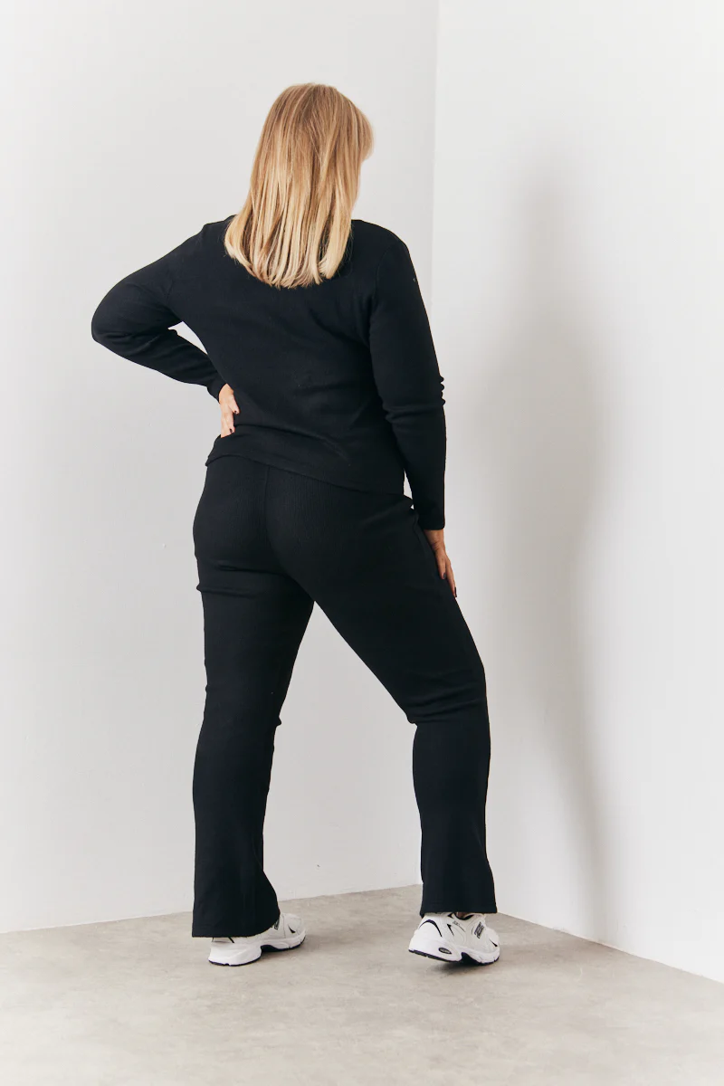Brushed Rib Fit & Flare Co-Ord Trouser - Image 6