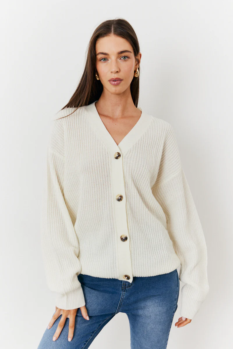 Button Front Knit Cardigan - Image 2