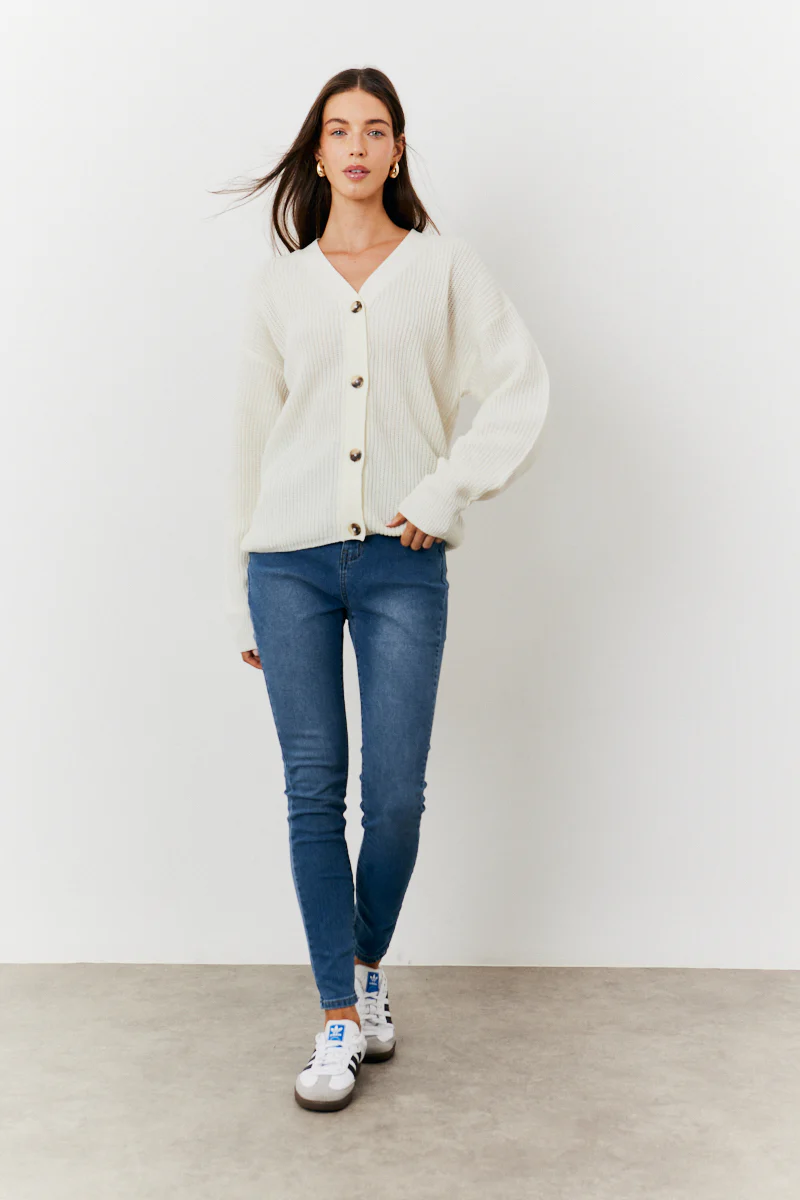 Button Front Knit Cardigan - Image 3