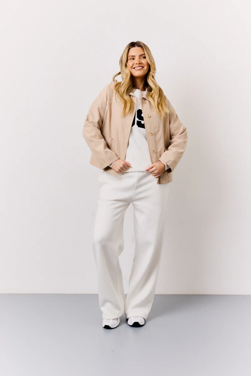 Stone Button Front Pocket Detail Jacket - Image 2