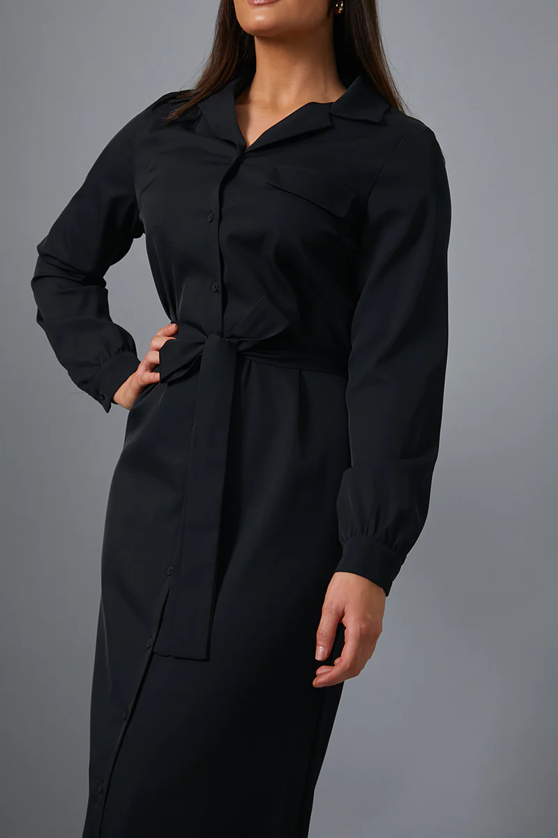 Button Up Belted Dress - Image 10