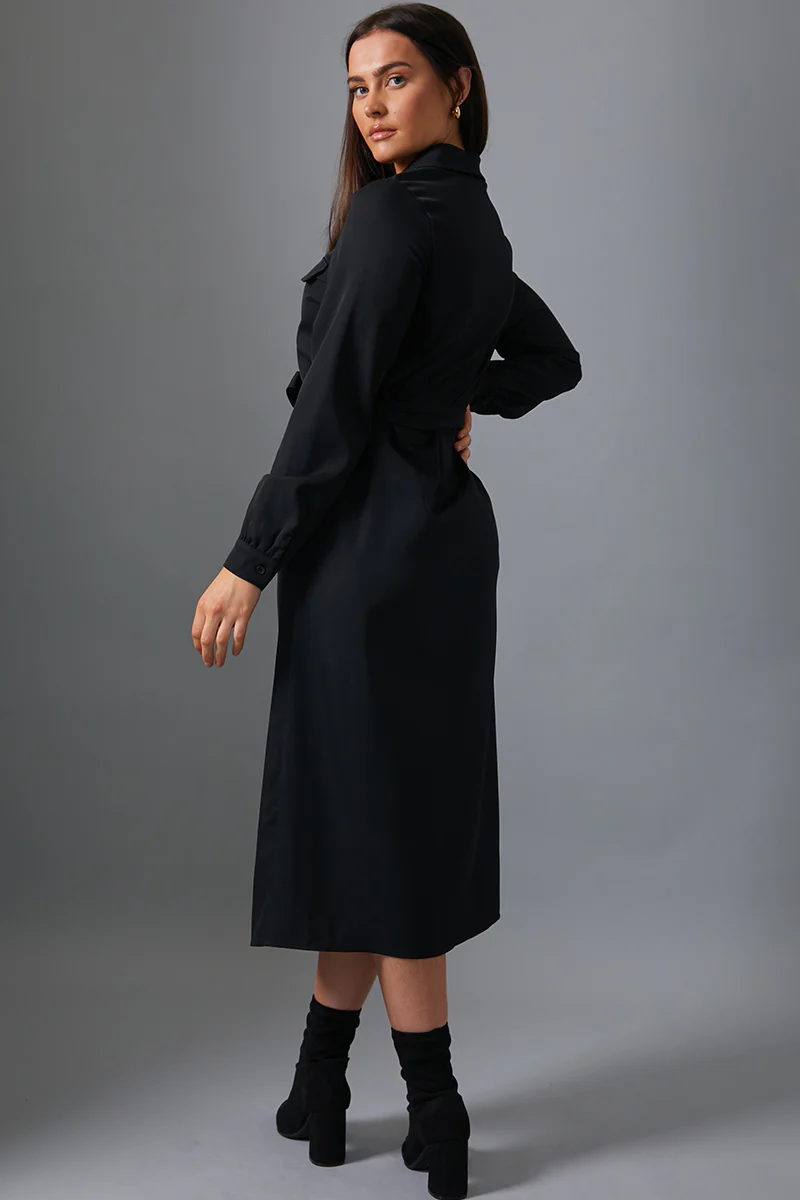 Button Up Belted Dress - Image 11